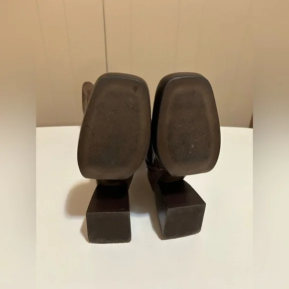 L’intervalle tall patent leather block heel boots - Picture 4 of 5